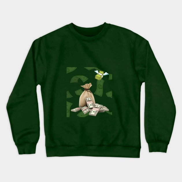 Money Crewneck Sweatshirt by T-shirt Style